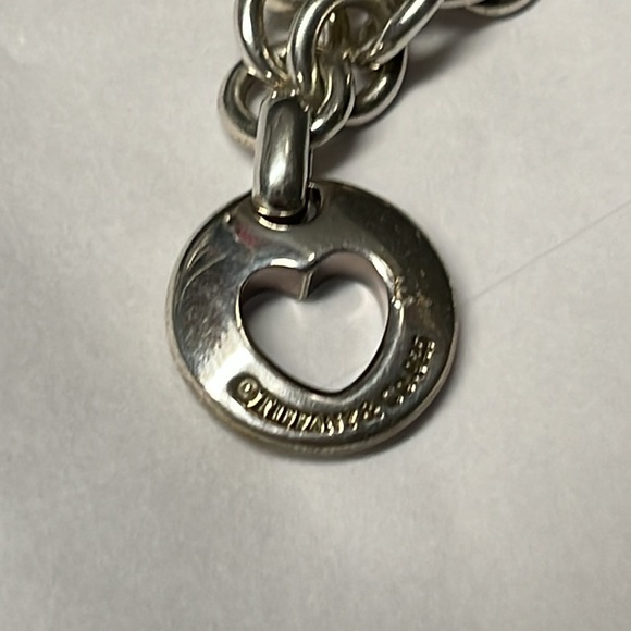 Tiffany & Co. stencil charm bracelet….. 7.5 in long includes box,pouch & ribbon - Picture 7 of 8